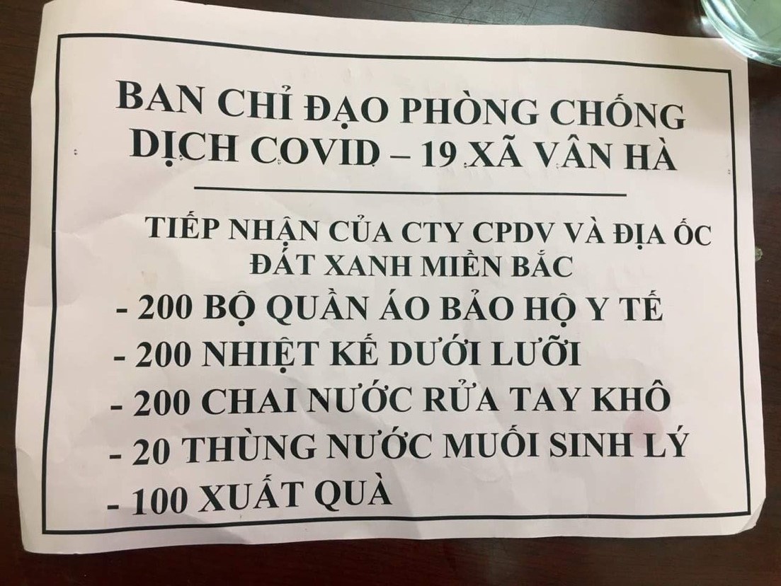 Đất Xanh Miền Bắc hướng về Bắc Giang chung tay đẩy lùi Covid-19